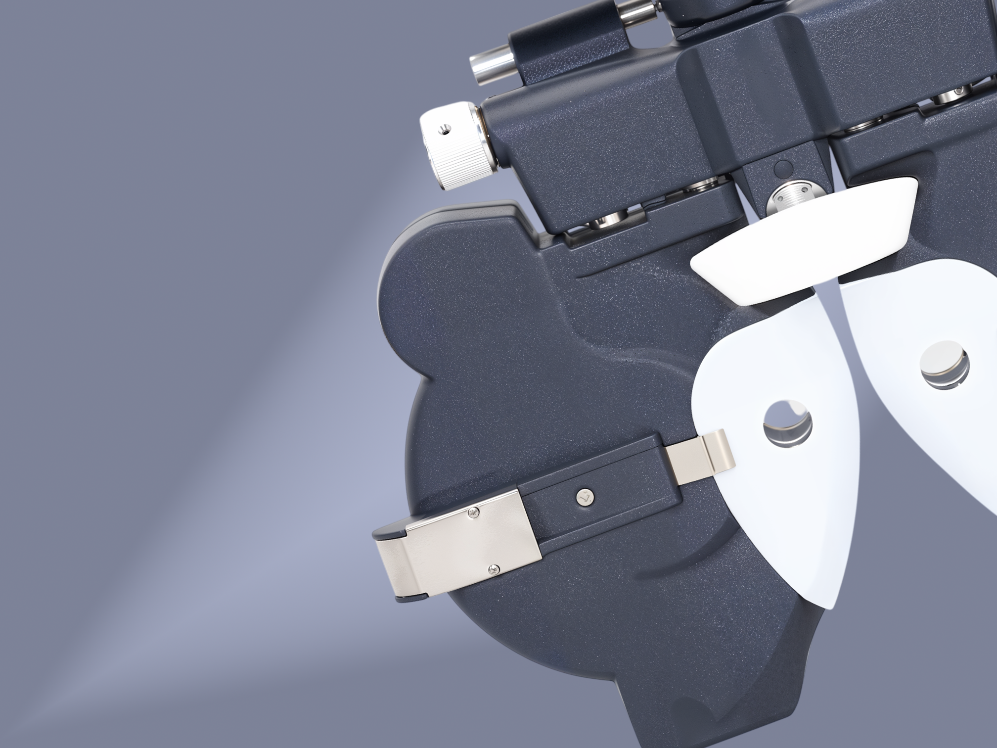 Aluminum body and stainless steel internals built to withstand daily clinical use.