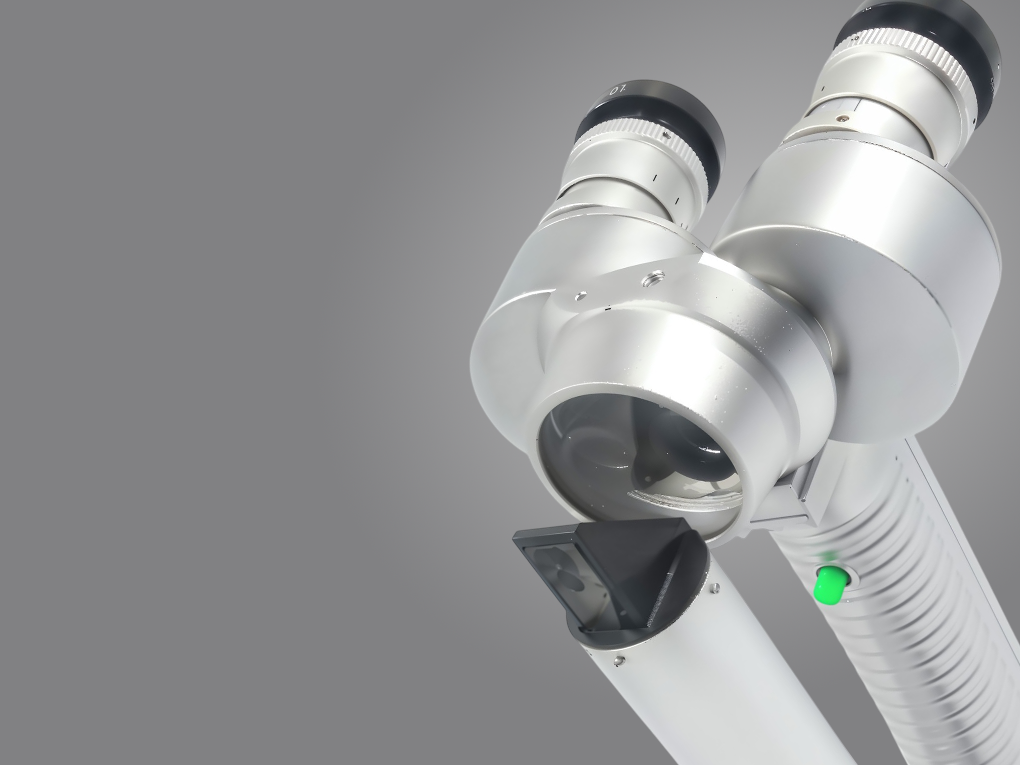 LED illumination system delivers bright, consistent lighting for detailed eye examinations.